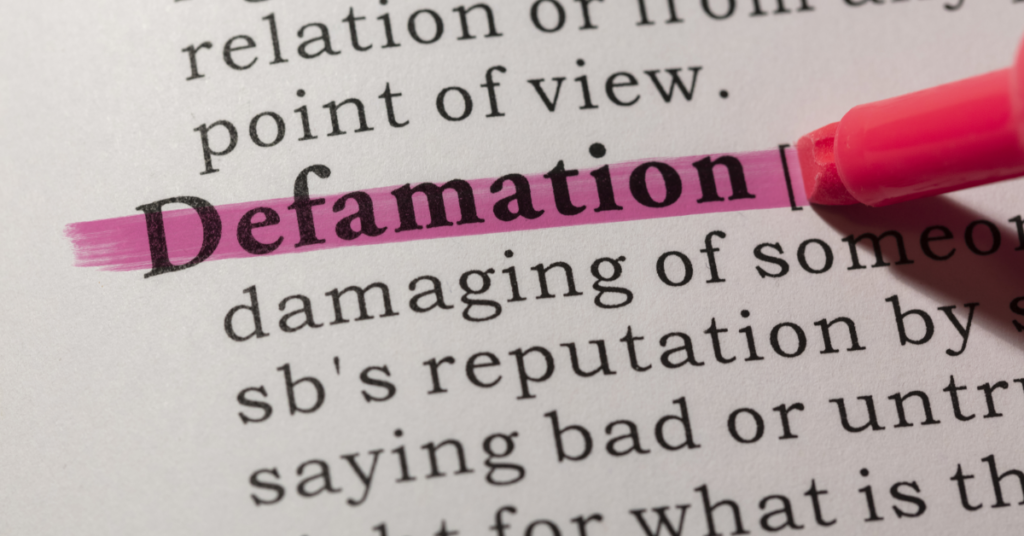 defamation against professional service providers